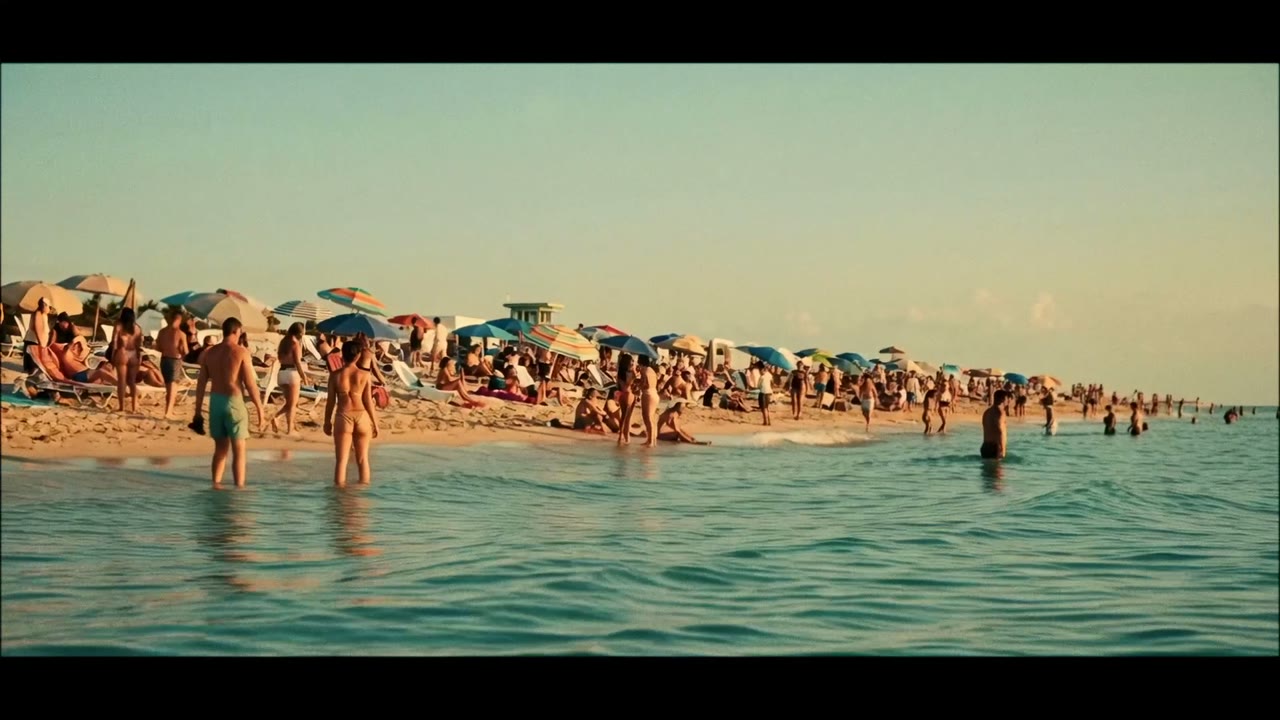 Crowded Beach Establish frame 1