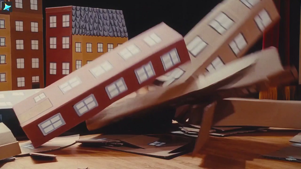 City, Cardboard, Ocean, Frontier frame 2